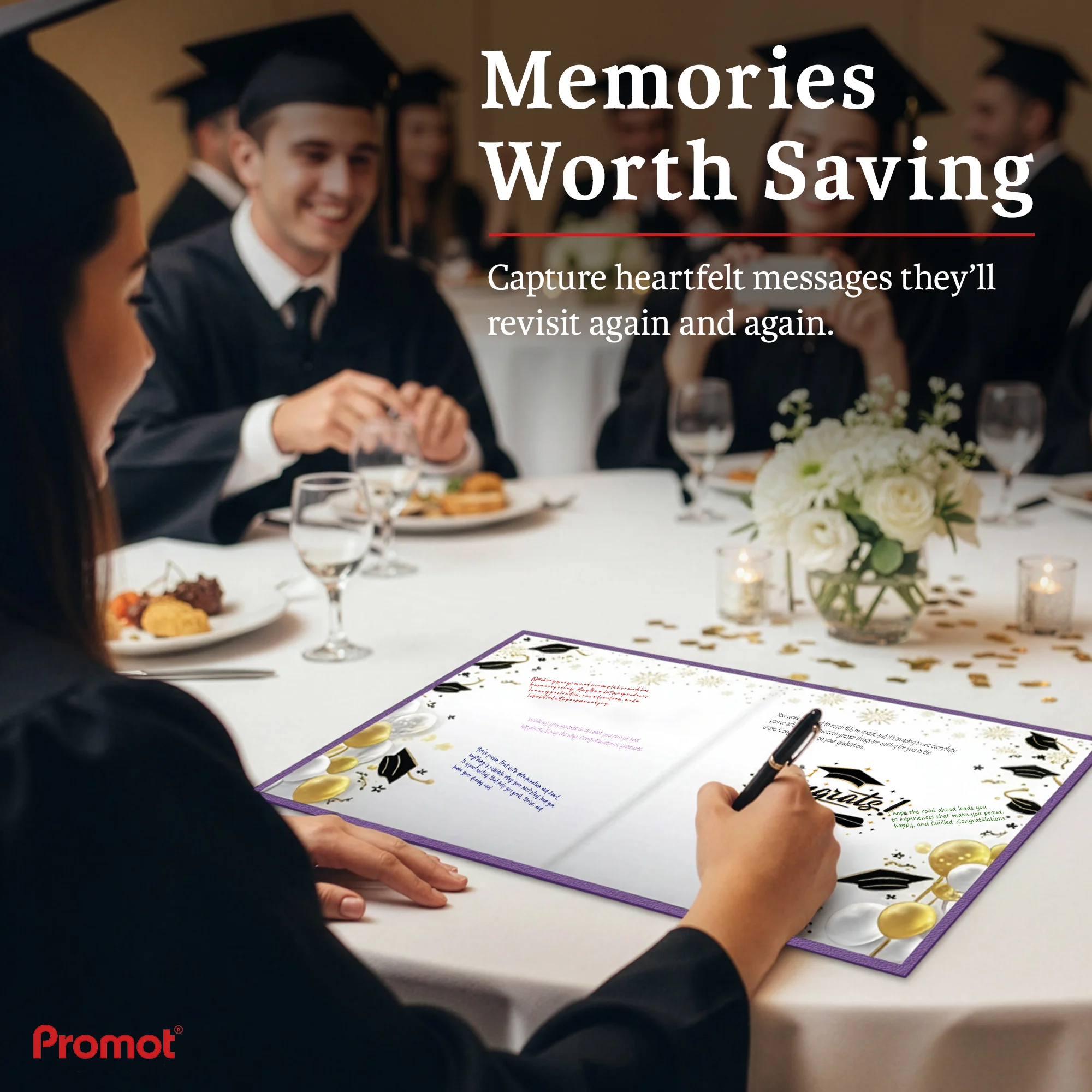 Personalized Graduation Party Guestbook- Class of 2026 (PURPLE)